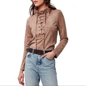 ASTARS Bella Mia Vegan Suede Sweatshirt